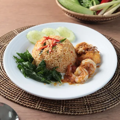 ข้าวผัดโป๊ะแตกกุ้ง
